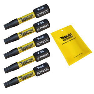 5pcs 32mm Torx (T-25) Tamper Proof Security Impact Screwdriver Bits - SCTP2532_5