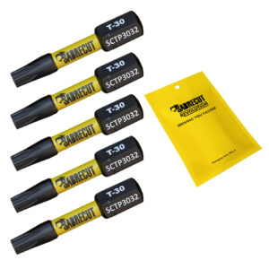 5pcs 32mm Torx (T-30) Tamper Proof Security Impact Screwdriver Bits - SCTP3032_5