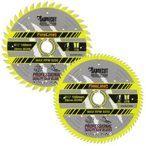 2pcs 160mm 40/80T Wood Cutting Saw Blades - SCCSW160K1