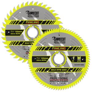 2pcs 185mm 40/80T Wood Cutting Saw Blades - SCCSW185K1