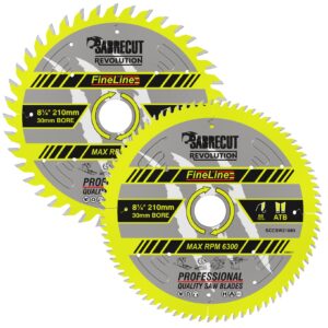 2pcs 210mm 40/80T Wood Cutting Saw Blades - SCCSW210K1