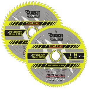 2pcs 255mm 60/100T Wood Cutting Saw Blades - SCCSW255K1