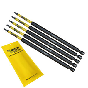 5pcs 152mm Torx (T-15) Tamper Proof Security Impact Screwdriver Bits - SCTP15152_5
