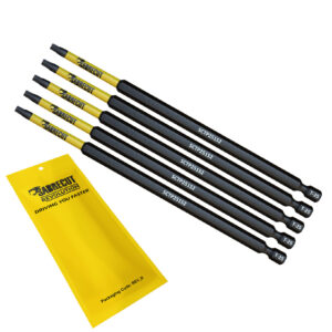 5pcs 152mm Torx (T-25) Tamper Proof Security Impact Screwdriver Bits - SCTP25152_5