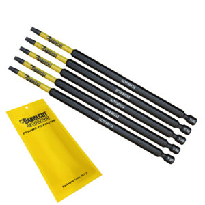 5pcs 152mm Torx (T-30) Tamper Proof Security Impact Screwdriver Bits - SCTP30152_5