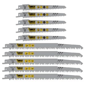 10pcs 150mm-240mm Mixed Reciprocating Saw Blades - SCRSKW10B