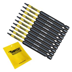 10pcs 89mm Torx (T-10) Tamper Proof Security Impact Screwdriver Bits - SCTP1089_10