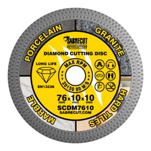 thumbnail image 2 of SabreCut 180mm Vacuum Brazed Diamond Cutting Disc | Multi-Material For Angle Grinders | VBSC180MU 2 of 6