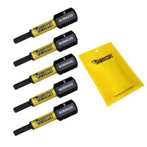 5pcs 32mm Hex (H2) Impact Screwdriver Bits - SCRH232_5
