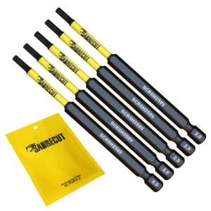 5pcs 89mm Hex (H2.5) Impact Screwdriver Bits - SCRH2589_5