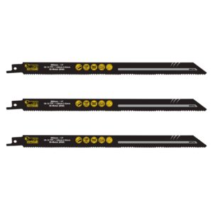 3pcs S1222VF 300mm 10-14TPI Reciprocating Saw Blades - SCRS1222VF
