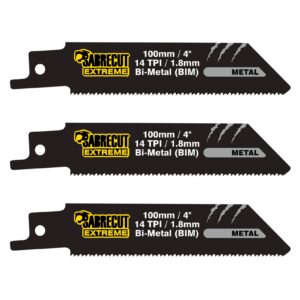 3pcs S522BF 100mm 14TPI Reciprocating Saw Blades - SCRS522BF