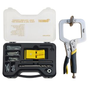 82pcs Dual Column Pocket Hole Jig, 10" Clamp & Screws Set - SCPHJK01