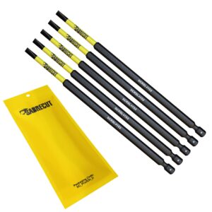 5pcs 152mm Slotted (SL4) Impact Screwdriver Bits - SCRSL4152_5