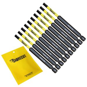 10pcs 89mm Slotted (SL4) Impact Screwdriver Bits - SCRSL489_10