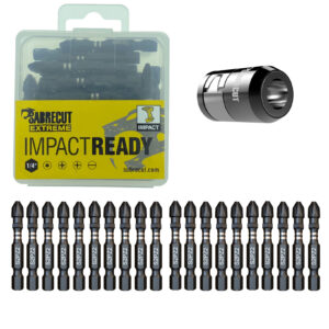 20pcs 50mm Pozidriv (PZ2) Impact Screwdriver Bits and Screw Holder Set - SCPZ250_20MSH
