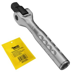 1pc Mini Dual Drive 1/4" Square Swivel Head Breaker Bar With 1/4" Hex Base - MRSC12