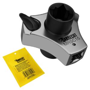 1pc Compact Dual Drive 1/4" Hex and Square Palm Finger Ratchet - MRSC15
