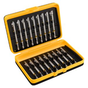 18pcs 90mm S2 Steel Screwdriver Bits (PH, PZ, HEX & TX) - SCRK90_01