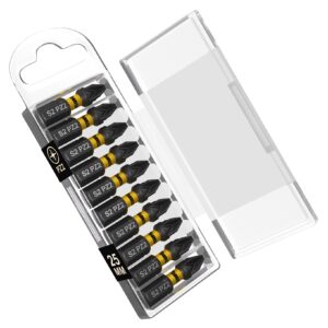 10pcs 25mm PZ2 Impact Rated Screw Bits - SCRK006