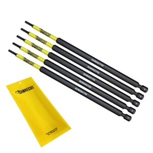 5pcs 152mm Hex (H2) Tamper Proof Security Impact Screwdriver Bits - SCRHS2152_5