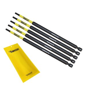 5pcs 152mm Hex (H2.5) Tamper Proof Security Impact Screwdriver Bits - SCRHS25152_5
