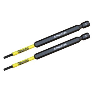 2pcs 89mm Hex (H2) Tamper Proof Security Impact Screwdriver Bits - SCRHS289_2