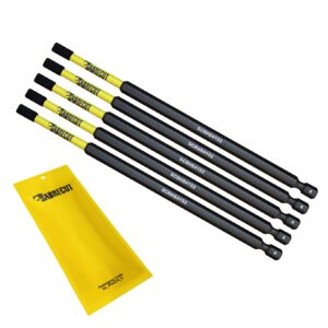 5pcs 152mm Hex (H4) Tamper Proof Security Impact Screwdriver Bits - SCRHS4152_5