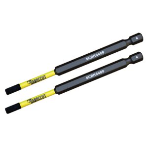 2pcs 89mm Hex (H4) Tamper Proof Security Impact Screwdriver Bits - SCRHS489_2