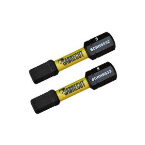 2pcs 32mm Hex (H5) Tamper Proof Security Impact Screwdriver Bits - SCRHS532_2