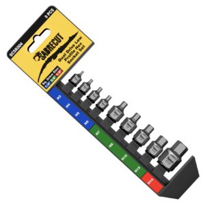 9pcs Dual Drive Low Profile Hex Socket Set - SCSK004