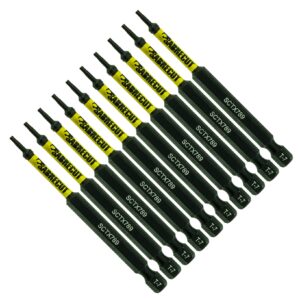 10pcs 89mm Torx (T-7) Impact Screwdriver Bits - SCTX789_10