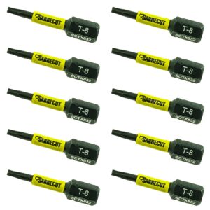10pcs 32mm Torx (T-8) Impact Screwdriver Bits - SCTX832_10