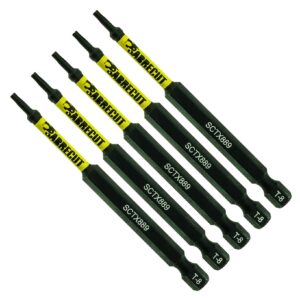 5pcs 89mm Torx (T-8) Impact Screwdriver Bits - SCTX889_5